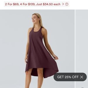 HALARA Purple High Low Sundress Sleeveless Halter